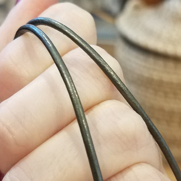 FINAL PRICE Silver Wrapped Pink Tourmaline Leather Necklace - Picture 6 of 10